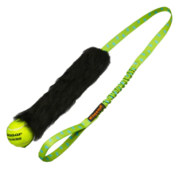 Tug E Nuff Sheepskin Bungee Chaser With Tennis Ball Tug